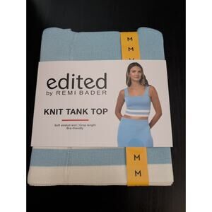 Women's Edited by Remi Bader Knit Tank Top Light Blue Size S